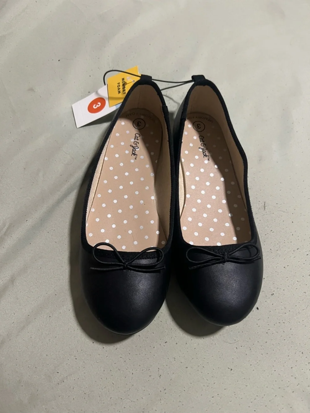 Black Ballet Flats with Bow